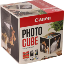 (2) C.t.CANON PG540/CL541 Photo Cube Creative pack +40h. Glossy Photo Paper PP-201 13x13cm