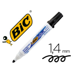 Rotulador BIC negro para pizarra Velleda punta redonda 1,3 mm, modelo grueso