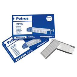 (1000) Grapas PETRUS nº 22/6 galvanizadas (153681)