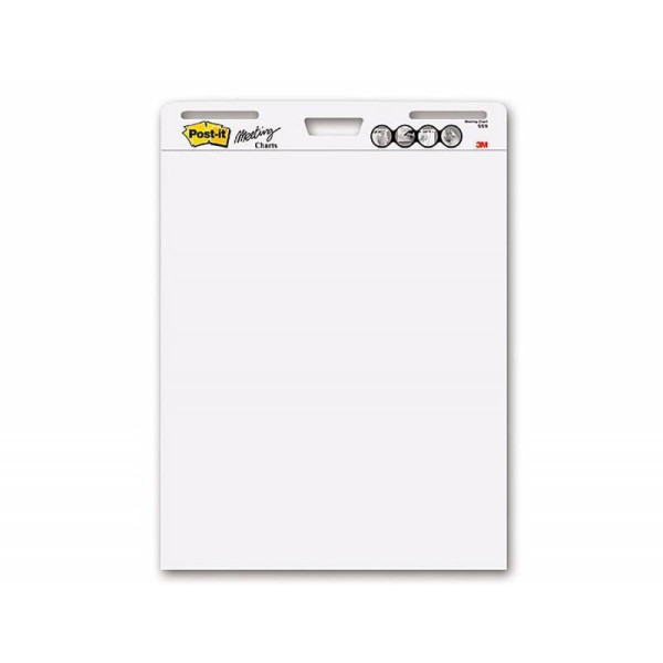 POST-IT Bloc de reuniones de caballete liso blanco 30h. 775x635mm