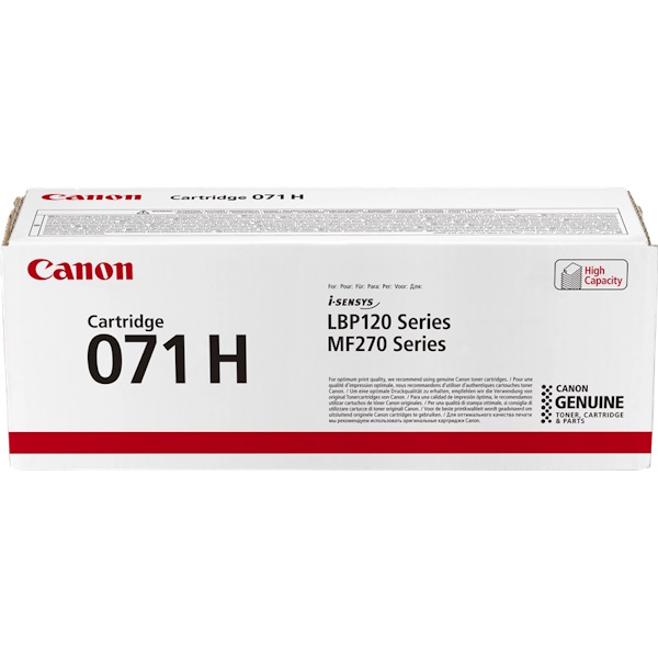 Toner CANON 071HBK: i-SENSYS LBP122dw Black LBP275dx LBP272dw 2.500p.