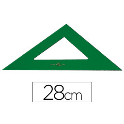 Escuadra FABER CASTELL 28cm plastico verde