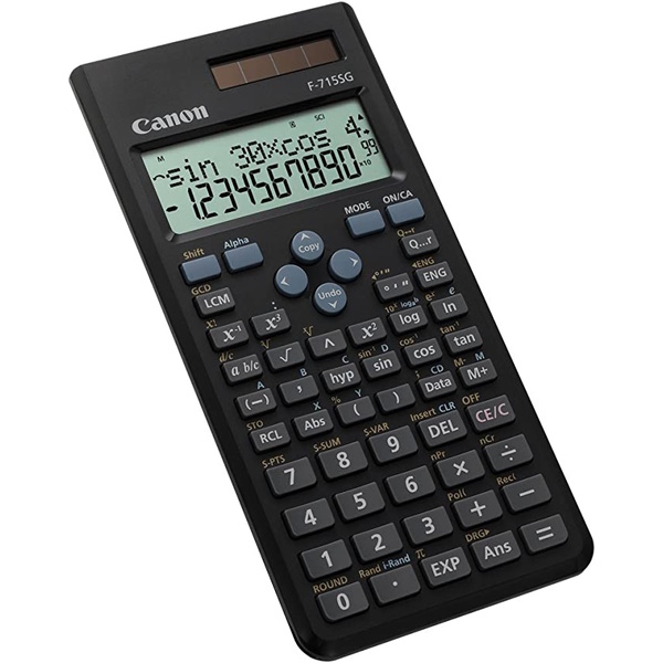 Calculadora CANON F-715SG DBL negra científica, 10+2dig, 250func., 165x80x15 #