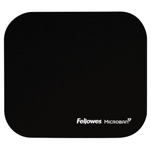 FELLOWES Alfombrilla con protección MICROBAN negra anti-bacteriana, 234x202mmx2mm