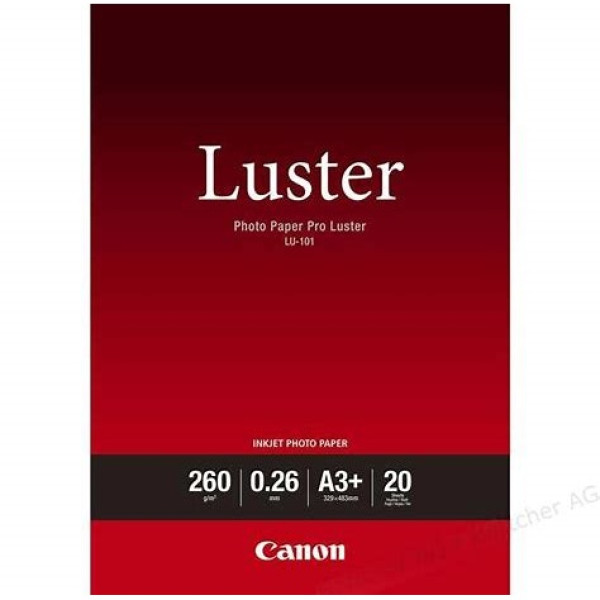 Papel CANON Pro Luster LU-101 20h.A3+ Photo Paper Pro Luster 260g.