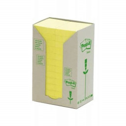 (24) Blocs notas POST-IT amarillo papel reciclado 100h/bloc  (38x51mm)