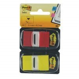 (2) Dispensador POST-IT Index rojo y amarillo, 50u mediano 1