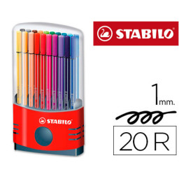 (20) Rotulador STABILO POINT 68  varios colores Fibra, 1mm