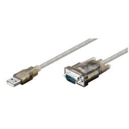 Adaptador MicroConnect USB 2.0 tipo A macho a serie RS-232 DB9 macho, 1,5m.