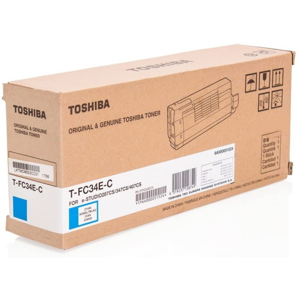 Toner TOSHIBA T-FC34E-C: e-Studio 287 347 407 11.500p. cyan