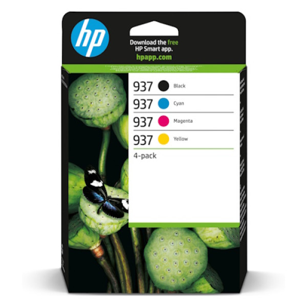 (4) C.t.HP #937 CMYK Officejet Pro 9110 9120 9130  9700 - 4-pack