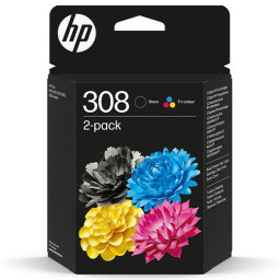 (2) C.t.HP #308 negro y tricolor Envy 6110 6120 6130 6520 6530