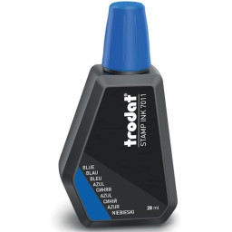 Bote de tinta TRODAT 7011 para sello de caucho Stamp ink 28ml color azul
