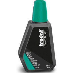 Bote de tinta TRODAT 7011 para sello de caucho Stamp ink 28ml color verde