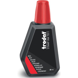 Bote de tinta TRODAT 7011 para sello de caucho Stamp ink 28ml color rojo