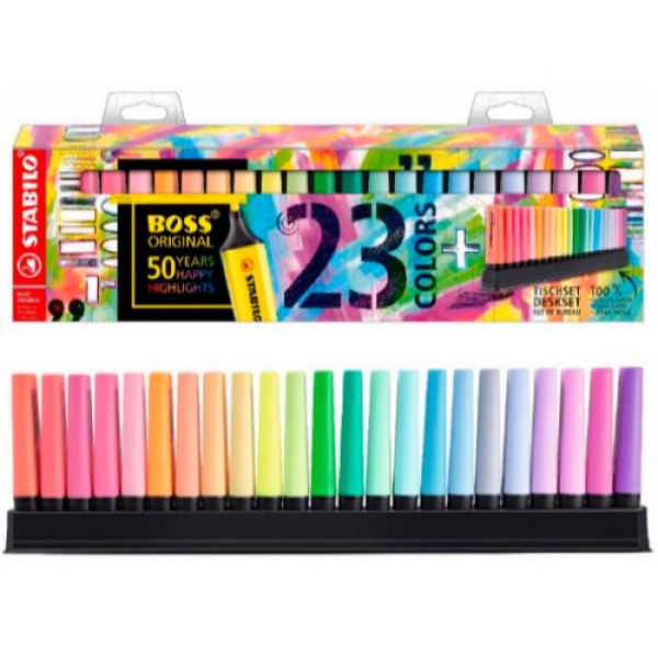 (23) Rotulador STABILO BOSS 70  varios colores Punta biselada. Trazo 2-5mm.