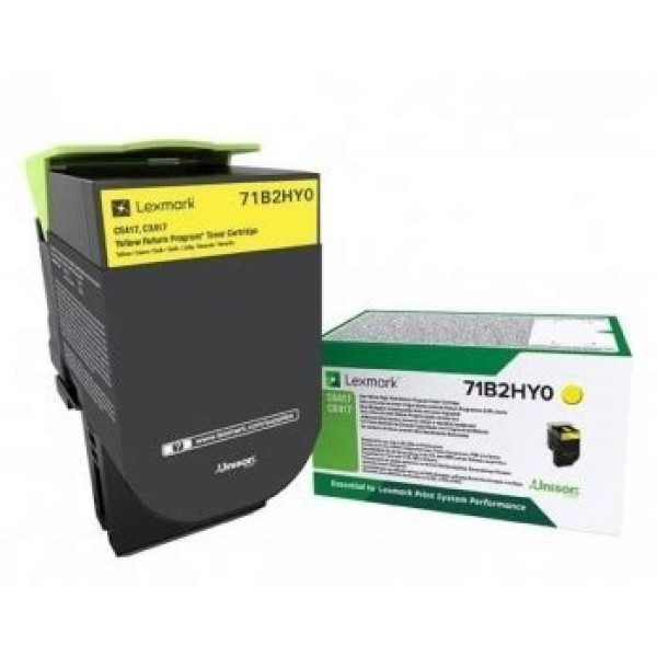 Toner LEXMARK CS417 CS517 CX417 CX517 3.500p. amarillo Alto Rendimiento Return