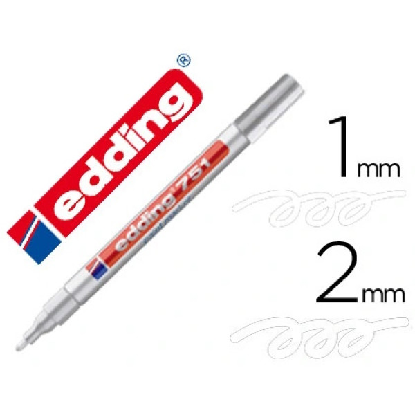 Rotulador EDDING 751 punta fibra redonda 1-2mm paint marker (75356) tinta blanca