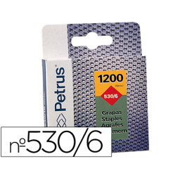 Caja 1200 grapas PETRUS 530/6 