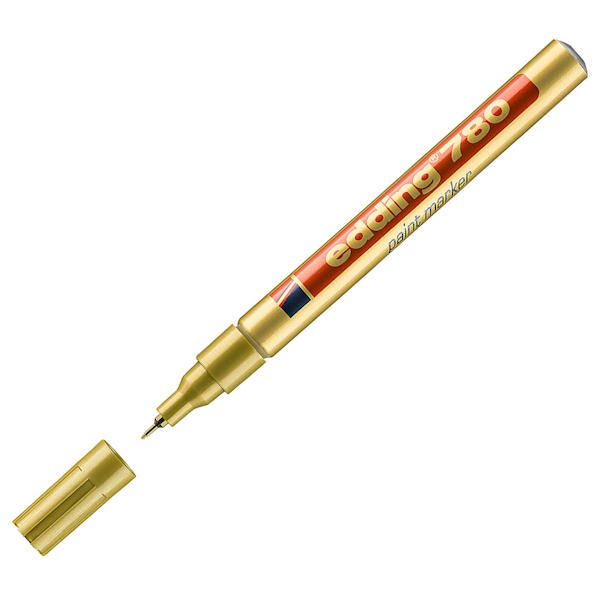 Rotulador EDDING 780 punta fibra redonda 0,8mm paint marker tinta oro