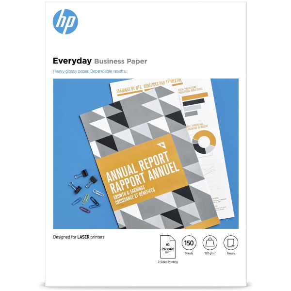 Papel HP laser Everyday Business paper glossy acabado brillante 150A3 120gr. 