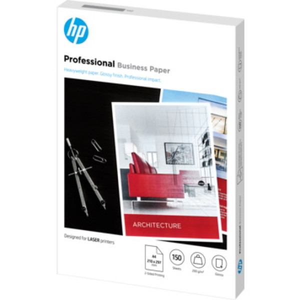 Papel HP Laser Professional Business paper glossy acabado brillante 150A4 200gr.