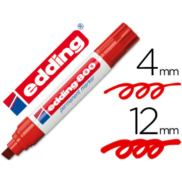 Rotulador EDDING marcador permanente 800 rojo 