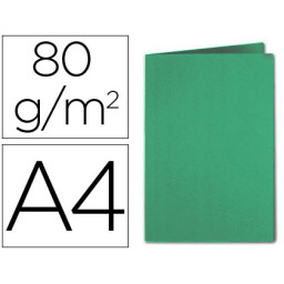 (100) Subcarpeta EXACOMPTA cartulina A4 verde Oscuro 80gr.  