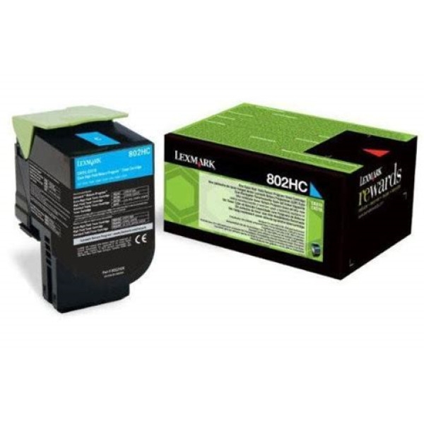 Toner LEXMARK #802HC cian CX410 CX510 3.000p. (80C2HCE)