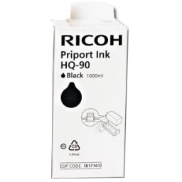 (1) C.t. RICOH Priport Ink HQ-90 HQ7000 negro solo 1 x 1000ml