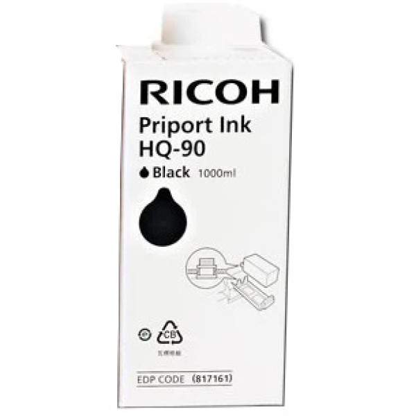 (1) C.t. RICOH Priport Ink HQ-90 HQ7000 negro solo 1 x 1000ml