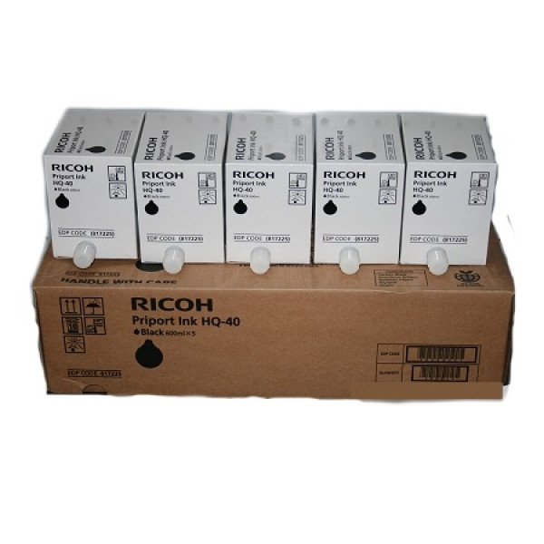 (5) C.t. RICOH Priport ink HQ-40 JP4500 CP6244  5x600ml (893188)