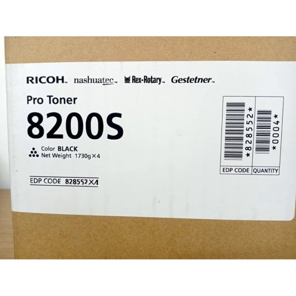 Toner RICOH Type 8200S Black (848485) caja de 4 botellas x 1730g