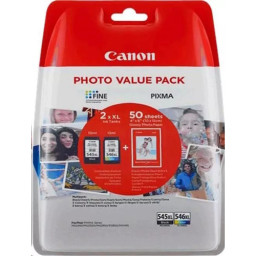 C.t. CANON PG545XL/CL546XL: Photo Value Pack ECO +50h papel Photo 10x15 ECOPACK cartón
