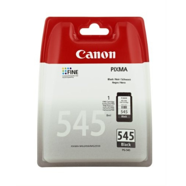 C.t. CANON PG545:  Pixma MG2250 MG2450  negro ** MG2550 180p. *BLISTER ALARMA*