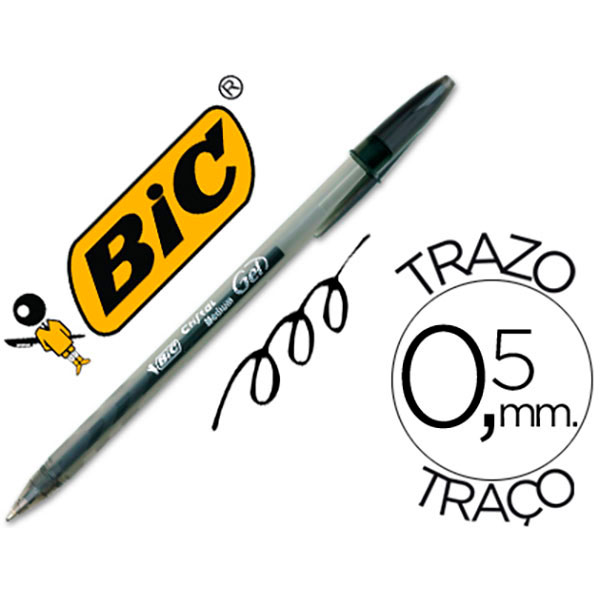 Bolígrafo BIC Cristal gel negro ** 