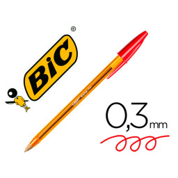 Bolígrafo BIC Cristal punta fina rojo 