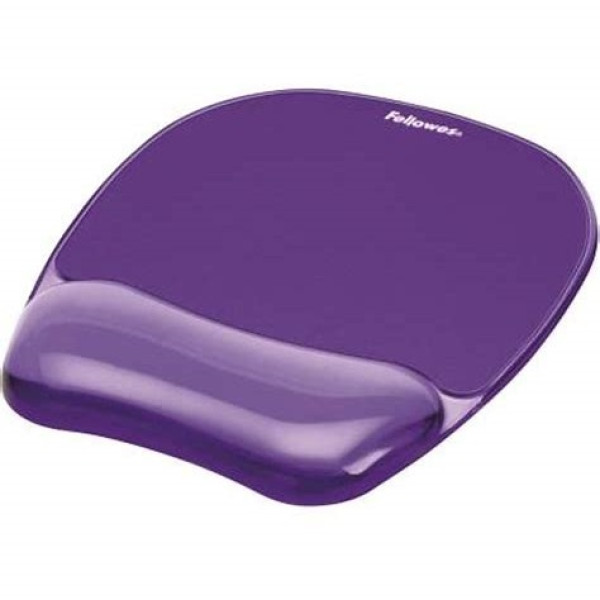 FELLOWES Alfombrilla con reposamuñecas gel violeta Gel Crystal  230x202x15mm