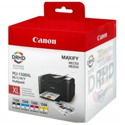 (4) C.t. CANON PGI-1500XL Maxify MB2050 MB2350 Alta capacidad  Pack-4 colores ECOPACK