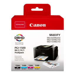 (4) C.t. CANON PGI-1500 Maxify MB2050 MB2350 Multipack BK/C/M/Y BLISTER *