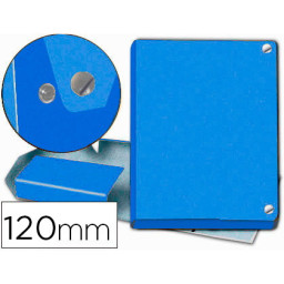 Carpeta proyectos PARDO Folio azul 350x240mm cartón forrado con broche lomo 120mm