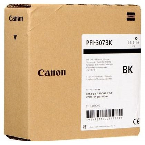 C.t. CANON PFI-307BK: IPF830 IPF840 negro 330ml IPF830 IPF840 IPF850