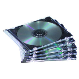 FELLOWES (10) cajas cristal CD/DVD slim transpar. 