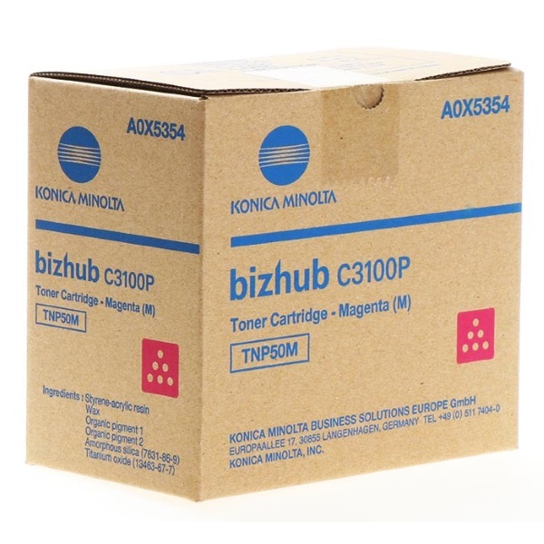 Toner KONICA-MINOLTA TNP50M:  Bizhub C3100P magent 5.000p.