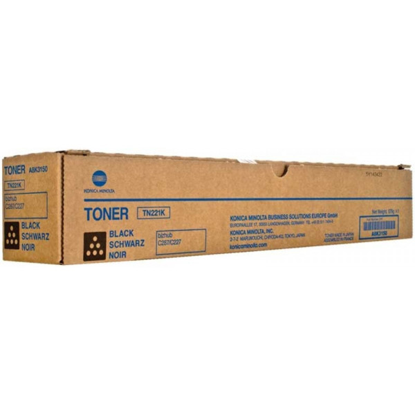 Toner KONICA-MINOLTA TN221K Black: BizHub C227 C287 24.000p.