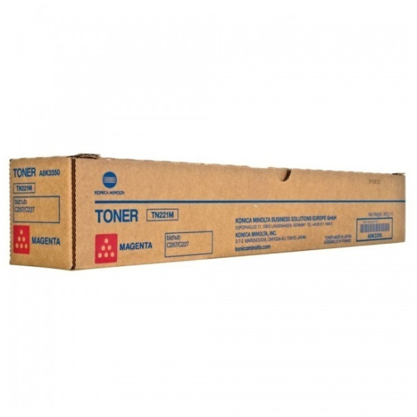 Toner KONICA-MINOLTA TN221M Magenta: BizHub C227 C287 21.000p.