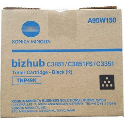 Toner KONICA-MINOLTA TNP49K:  Bizhub C3851 Black C3351 13.000p.