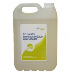 ADICARE gel hidroalcohólico desinfectante 5L gel manos higienizante, garrafa 5 litros