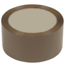Cinta adhesiva PVC marrón  50mm x 132m (rollo extralargo y resistente)