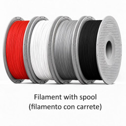 Filamento 3D BAMBU LAB PLA Basic rojo 1,75mm 1Kg. (filamento con carrete) Filamento 3D BAMBU LAB PLA Basic rojo 1,75mm 1Kg. (filamento con carrete)